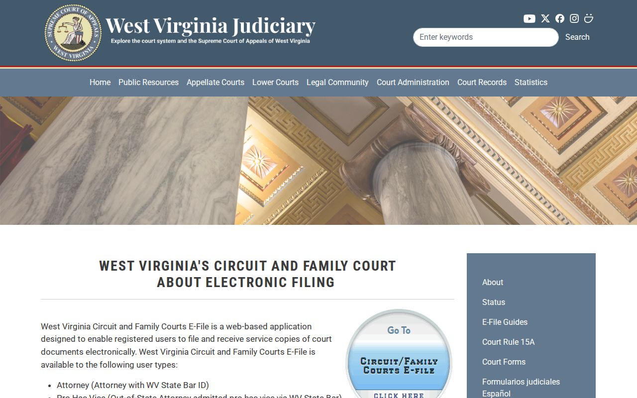 Mingo County civil court docket CourtPLUS and WV E-File system
