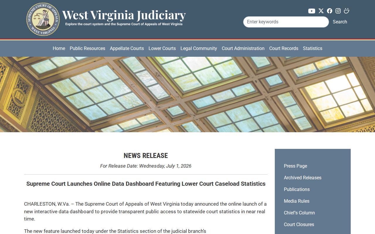 Mingo County court docket active case dashboard announcement